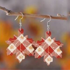 Maple Leaf Plaid Earrings